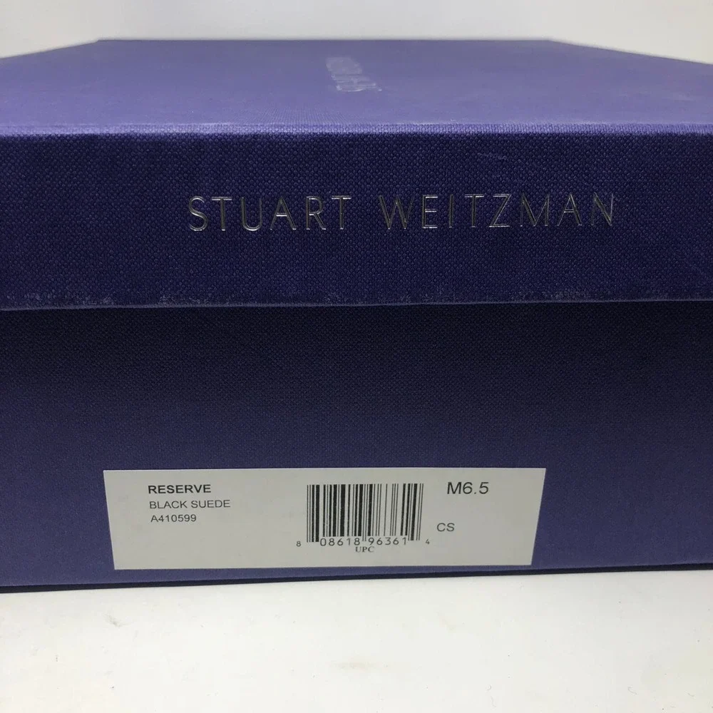 Stuart Weitzman Reserve Stretch Black Suede Over The Knee Boots Womens 6.5 Party
